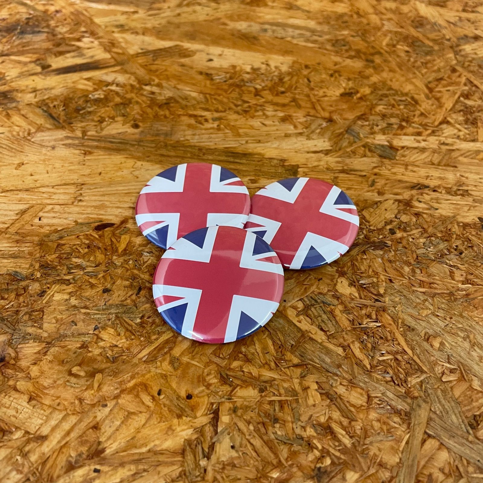 3個セット ユニオンジャック イギリス国旗 缶バッジ 44mm バッチ