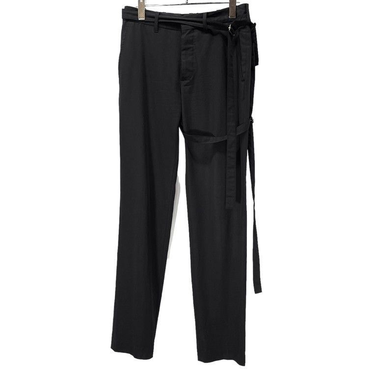 ANN DEMEULEMEESTER 00s ウールギャバジンボンテージスラックスパンツ