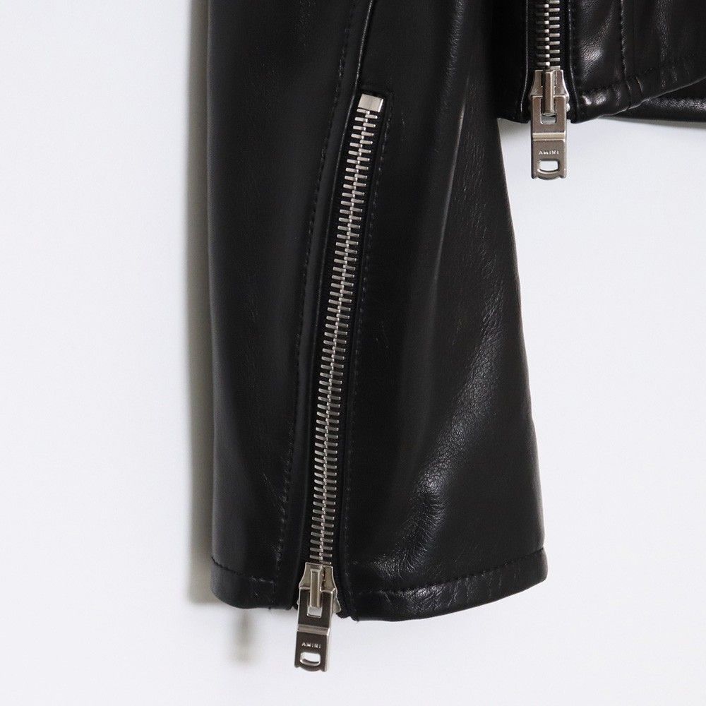 AMIRI レザーダブルライダースジャケット サイズ52 ブラック - メルカリ