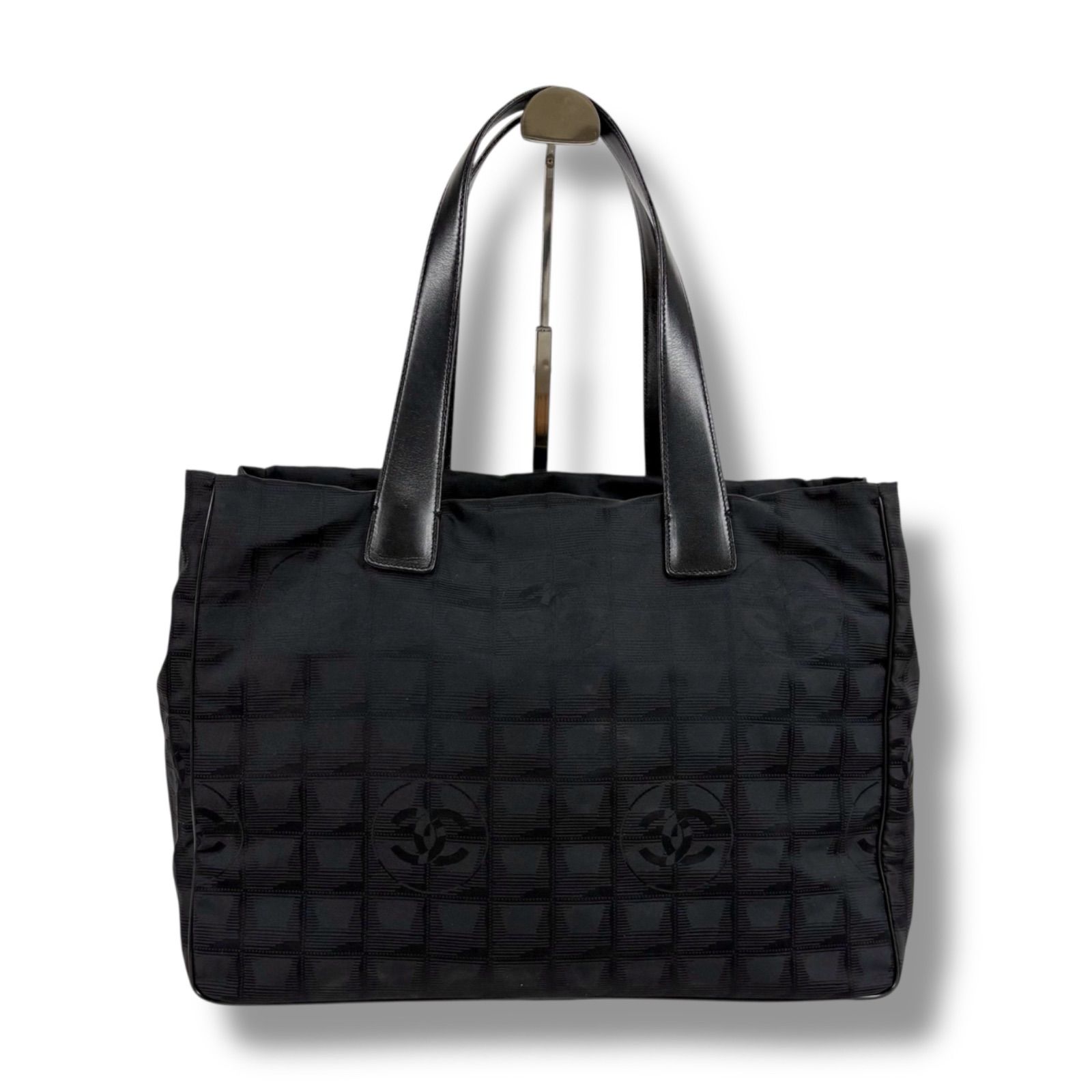 シャネル CHANEL ニュートラベルライン トートバッグ ブラック 黒