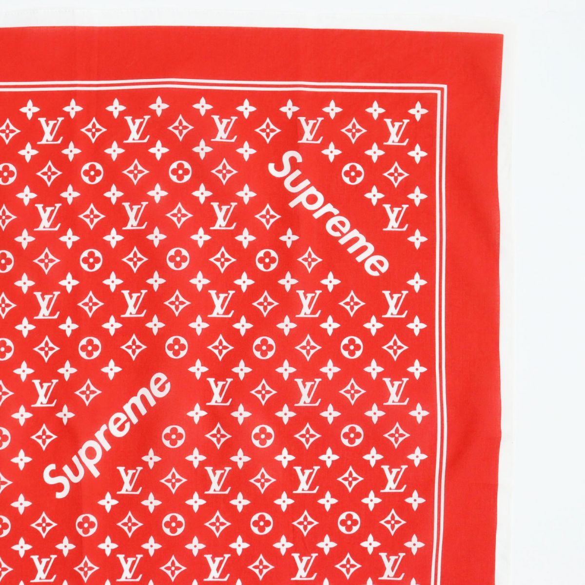 LOUIS VUITTON × Supreme 17AW LVモノグラムバンダナ-