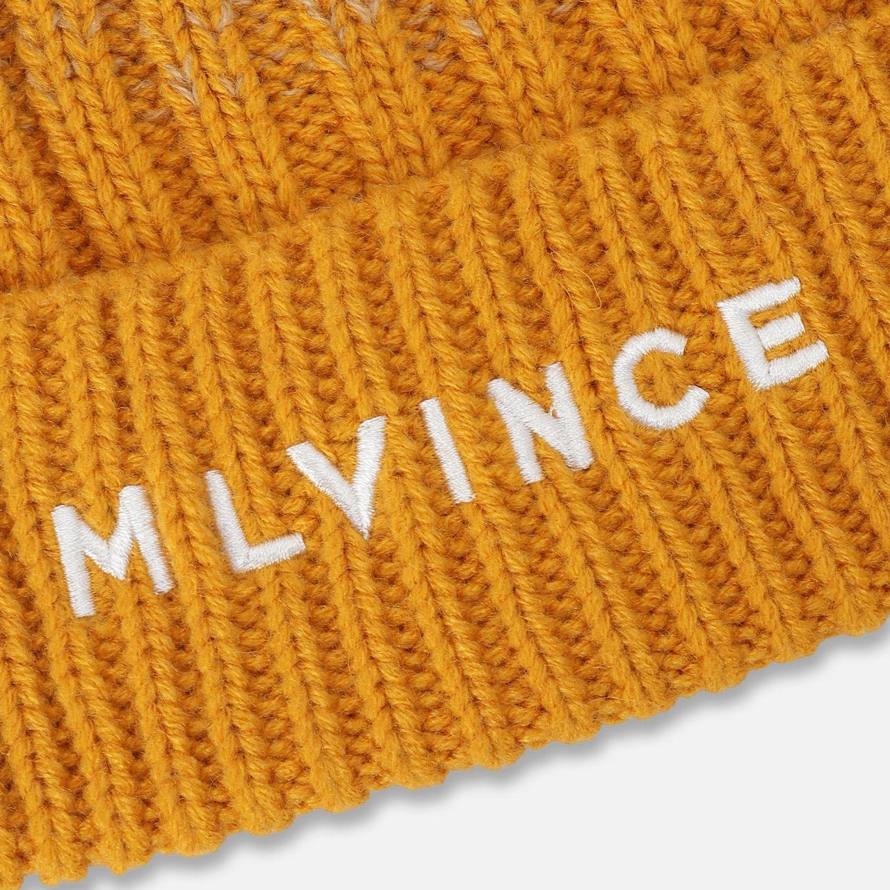  MLVINCE メルヴィンス CLASSIC LOGO RIBBED BEANIE YELLOW ニット帽 ストリートファッション ニット帽 ビーニー 帽子