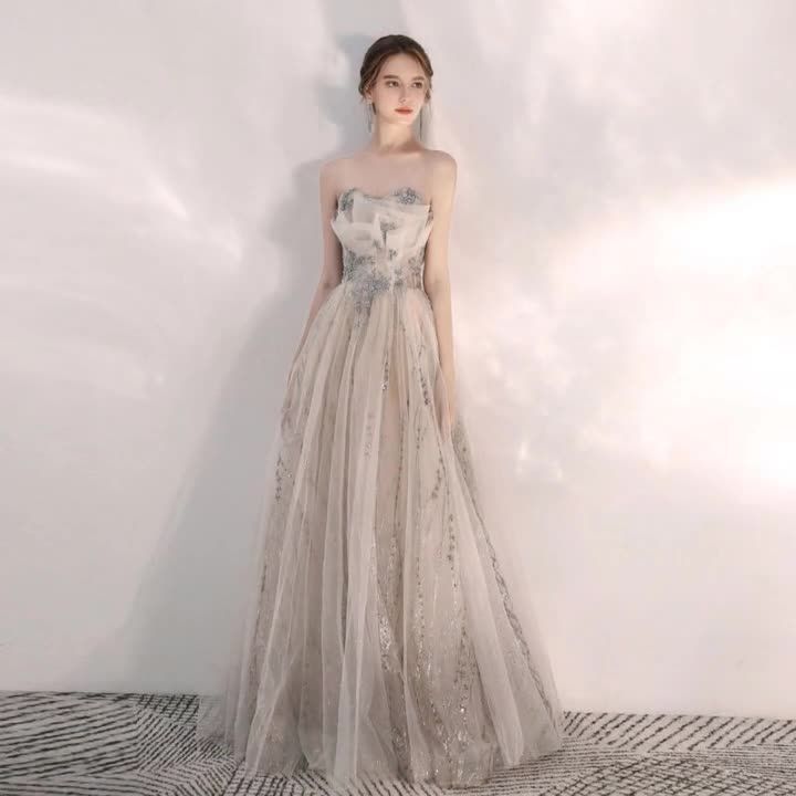 ウェディングドレス エンパイア 二次会ドレス 花嫁ドレス 大きいサイズ パーティー ロングドレス 演奏会 イブニングドレス カラードレス 成人式 Aライン