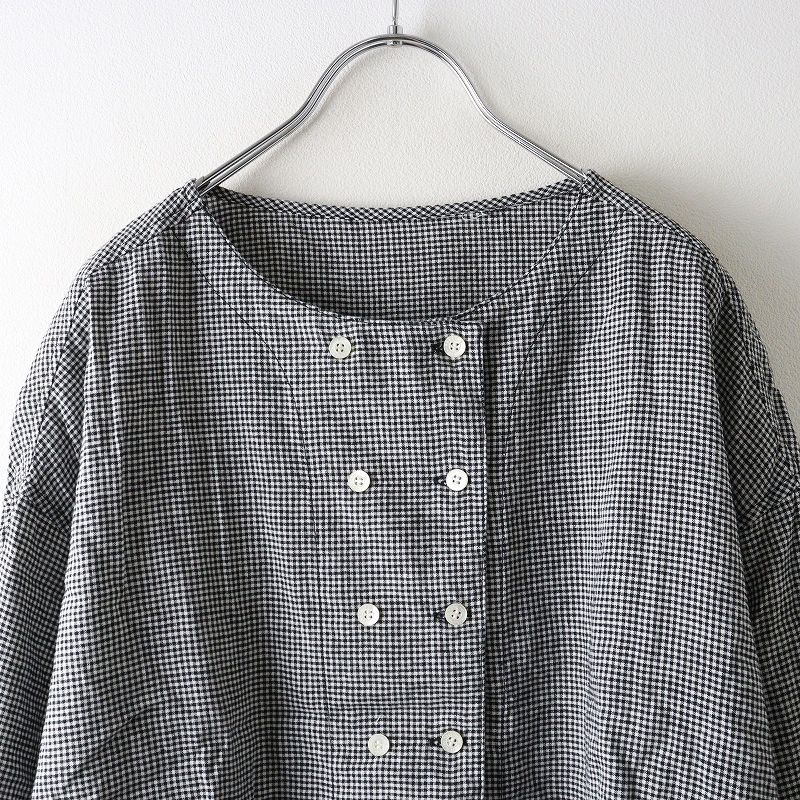 2024SS ネストローブ nest Robe 【UpcycleLino】 ギンガムシャツ