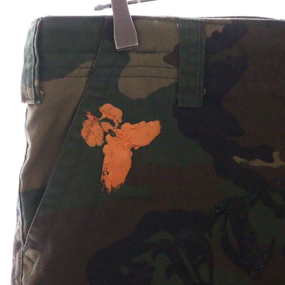 cvtvlist (カタリスト) LOGO PAINT BDU WOODLAND CAMO SHORTS ロゴ