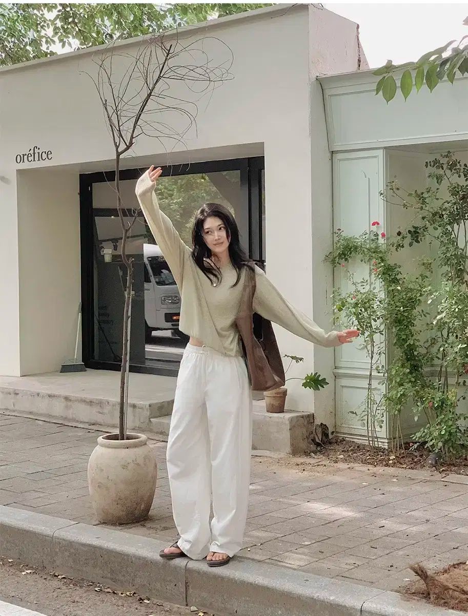 SLOWAND ナースアップ ディテーラー イージーパンツ 3 犬