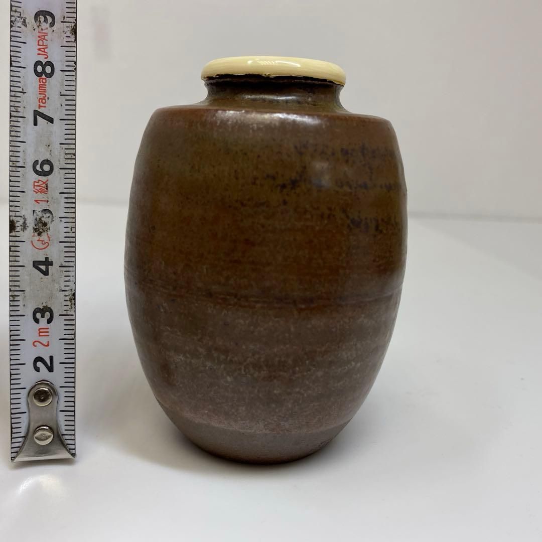 ☆茶3 丹波 市野信水 茶入 共箱 高さ約8.3㎝ 東