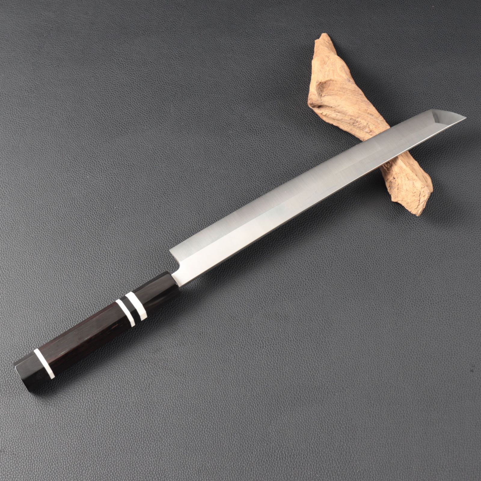 左利き先丸柳刃 左利き刺身包丁 尺（刃渡り300mm）普通表面仕上げ 本刃
