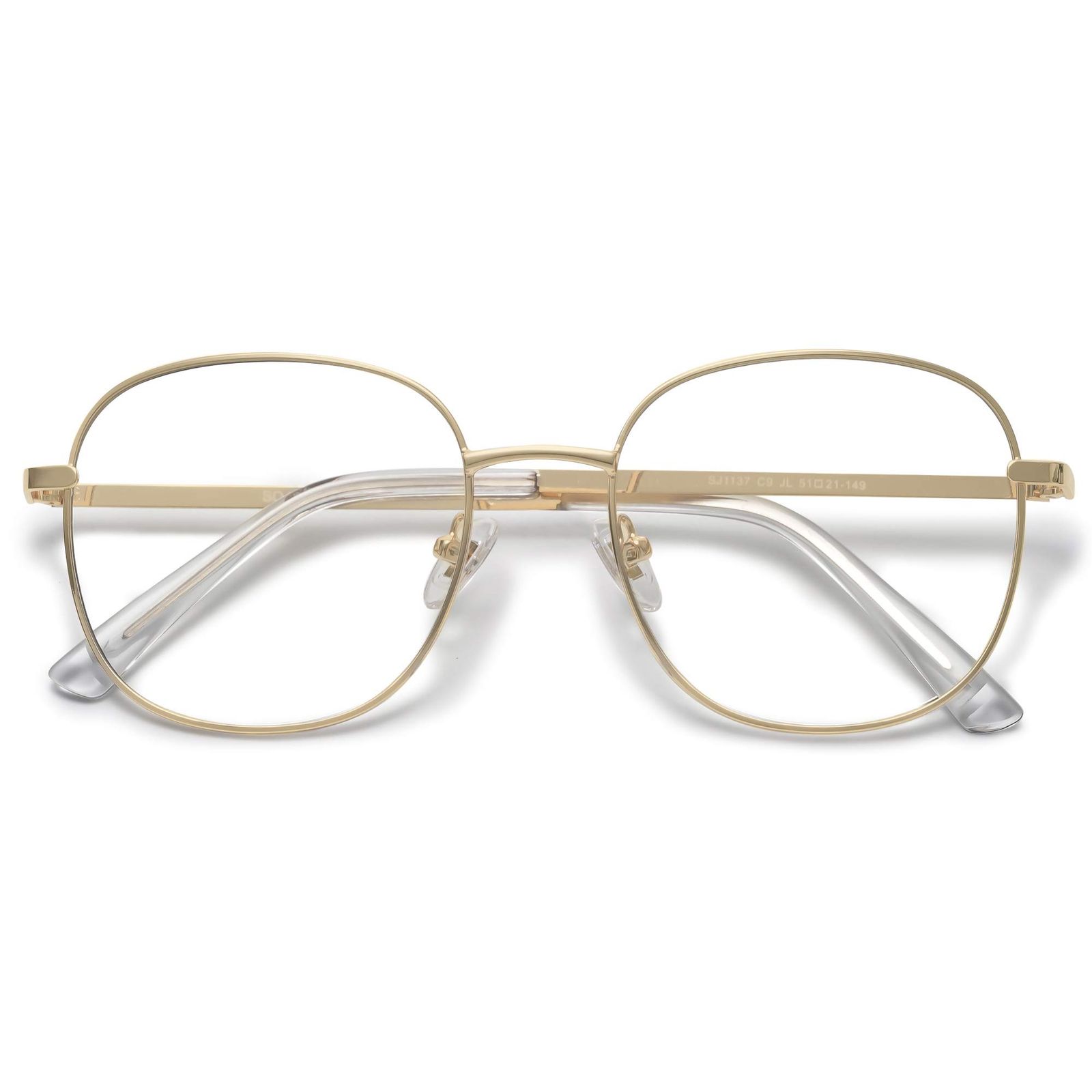 SOJOS レトロラウンドダブルブリッジ偏光サングラス レディース メンズ ツインビームサーキュラー UV400 Sunnies SJ1104, ゴールド, Middle 