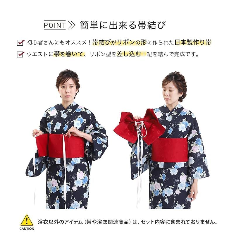 You10mama様御売約【未使用新品】乱菊柄 浴衣のみ KIMONOMACHI （Prices down2）浴衣 レディース 「縞にツバメ 紺