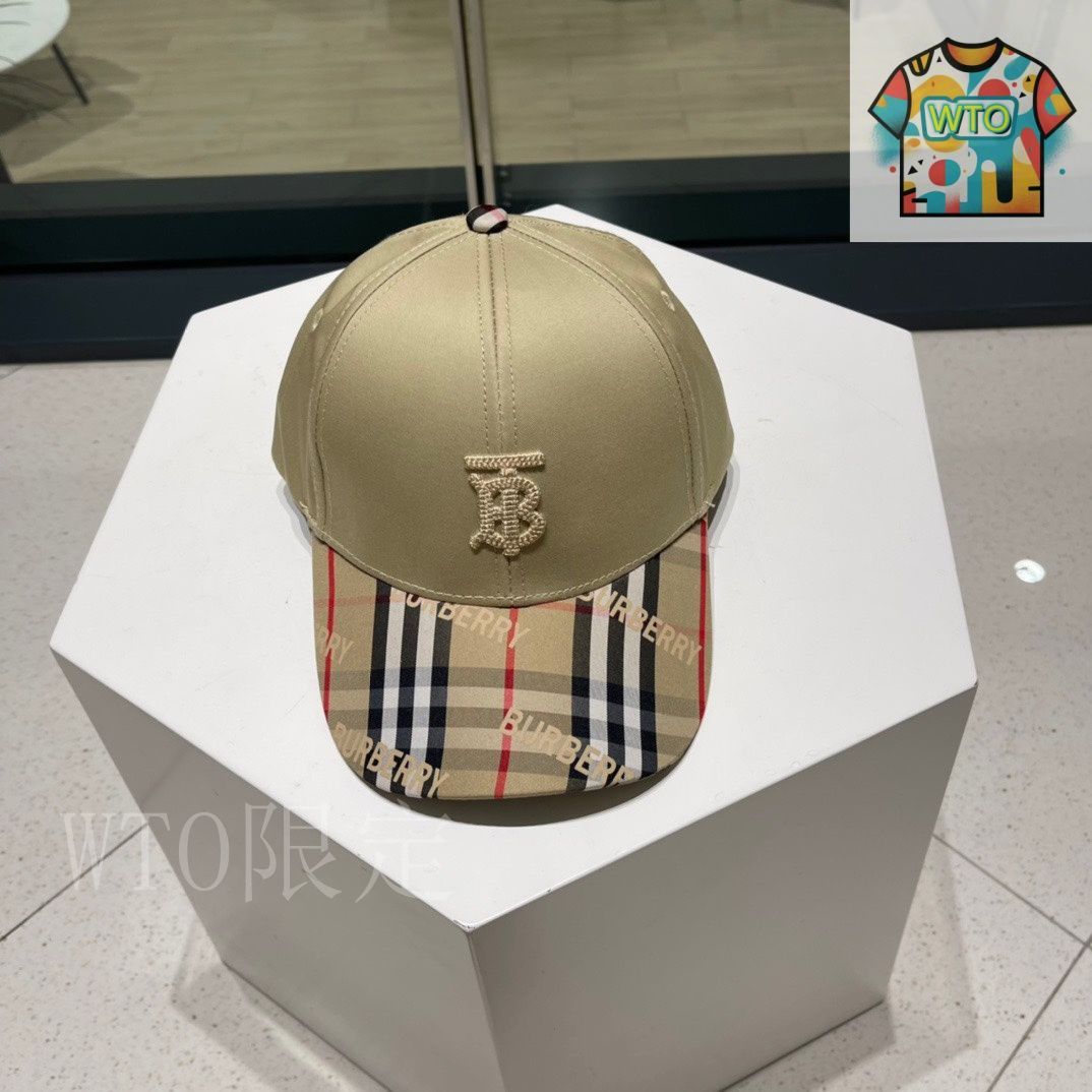 今日WTO】Burberry バーバリー 立体刺繍ベースボールキャップ