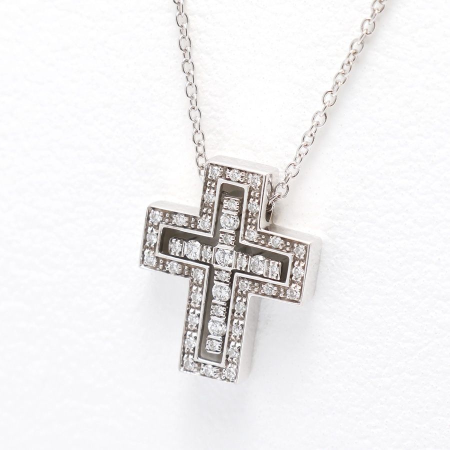 ダミアーニ | DAMIANI ベルエポック クロス ネックレス XXS 20083507 ダイヤモンド K18WG ホワイトゴールド 45cm 商品番号 L-158226