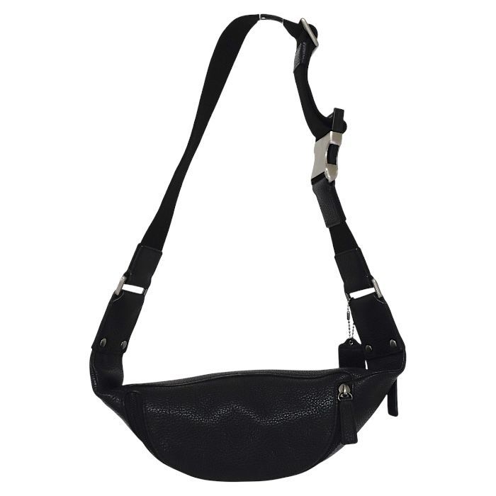 【極美品】コーチ COACH ボディバッグ メンズ ブラック レザー 斜め掛け 美品】COACH コーチ ボディバッグ メンズ ブラック レザー 斜め