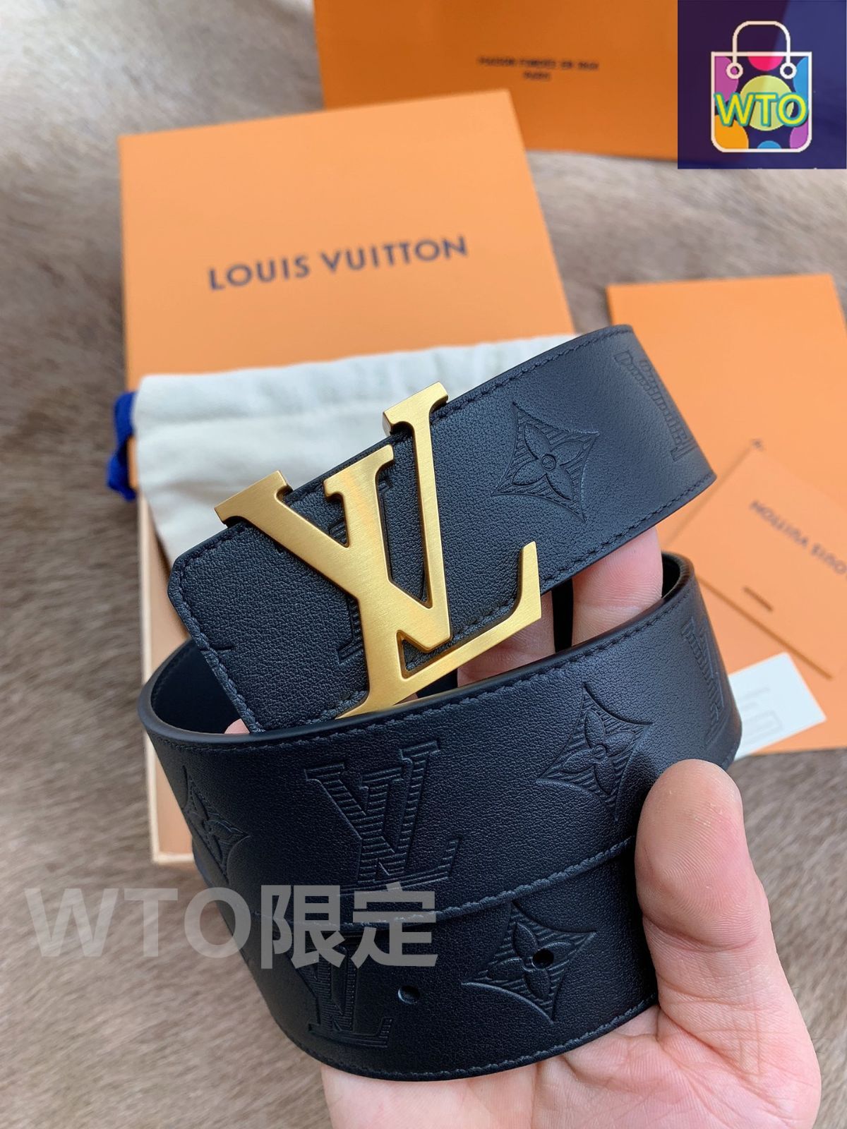 今日特価】Louis Vuitton 最新モデル 4.0cm メンズベルト-1