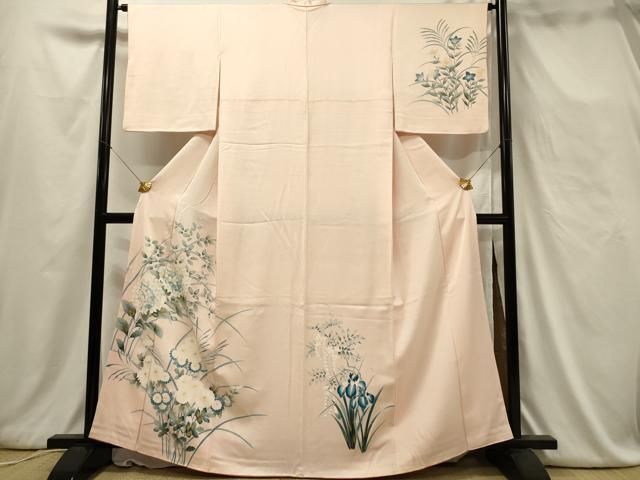 平和屋着物□訪問着 秋草文 紫陽花 杜若 金彩 正絹 逸品 DAAU4906qp  