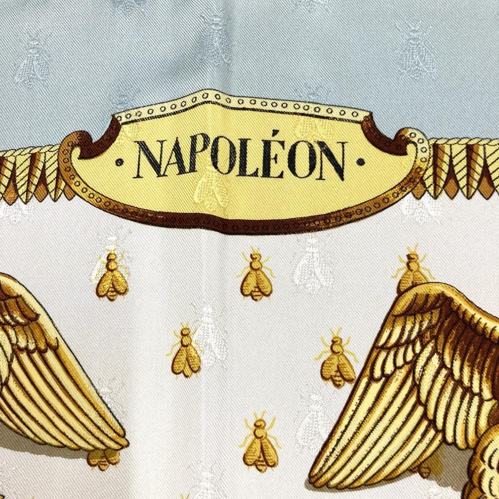 エルメス HERMES カレ90 NAPOLEON ナポレオン スカーフ シルク スカイ