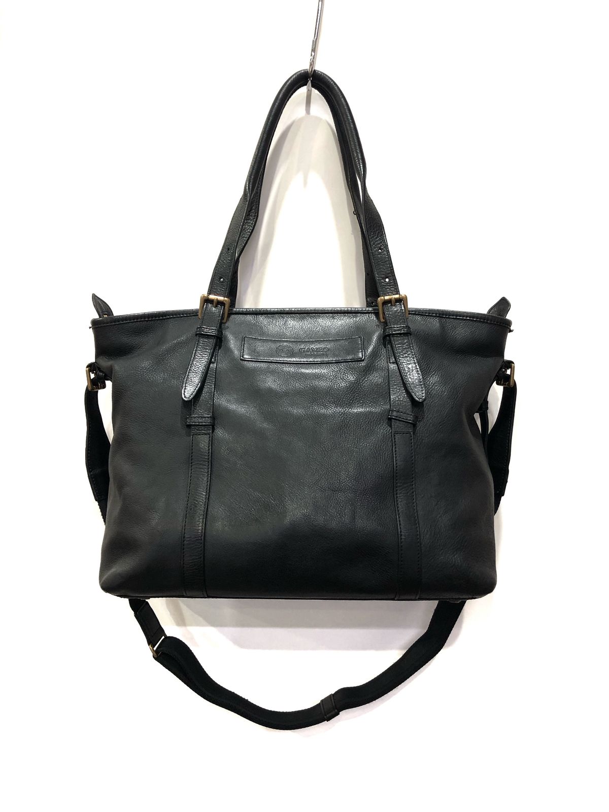 GANZO ブラック ショルダーバッグ ganzo レザー ショルダーバッグ ブラック N POLO(エヌポロ