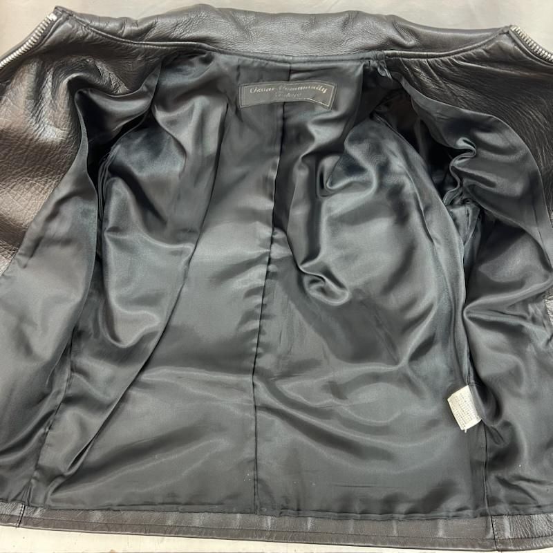 HYSTERIC GLAMOUR ヒステリックグラマー ジャケット 上着 ライダース 90s 00s ロゴ プリント シングル ライダースジャケット レザー OZONE SIROKUMA-CORPORATION_COM