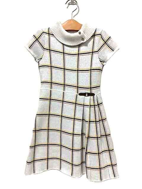 Janie and Jack 女の子用 ファッション 子供服 ドレス Mattelasse Dress (Toddler/Little Kids/Big Kids) - Blue Janie and Jack 女の子用刺繍サンドレス(幼児⁄小さな子供⁄大きな子供