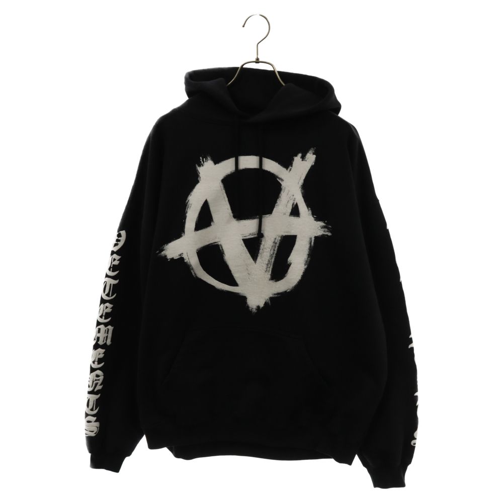 VETEMENTS (ヴェトモン) 23SS DOUBLE ANARCHY LOGO Hoodie UE63HD341X ダブルアナーキープルオーバーパーカー  ブラック - メルカリ