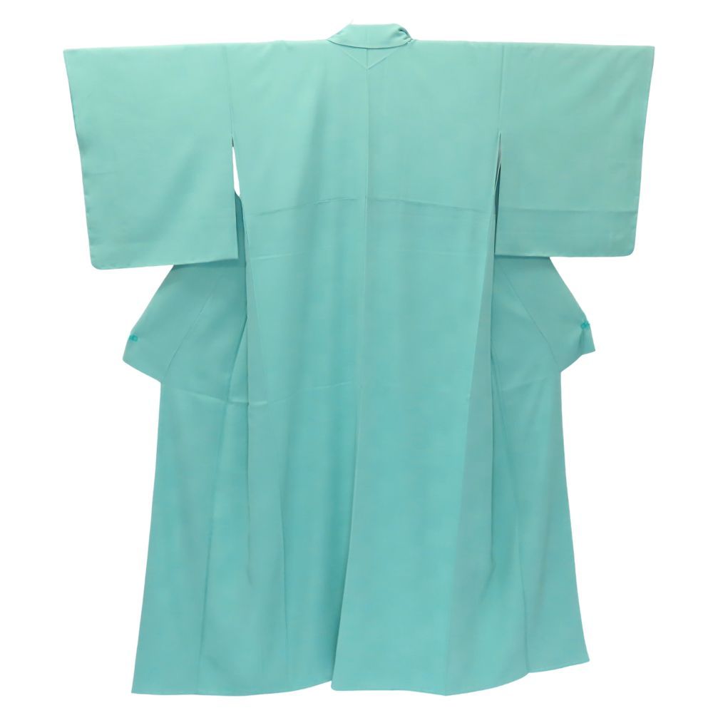 小紋 江戸小紋 正絹 金銀糸除く ミントブルー 色無地 しつけ糸あり 和装 呉服 和服 きもの レディース 女性