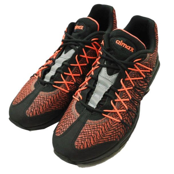 NIKE ナイキ AIR MAX 95 ULTRA JCRD エアマックス 95 ウルトラジャカード 749771-008 US8.5(26.5cm)  BLACK/TOTAL ORANGE スニーカー シューズ g15130