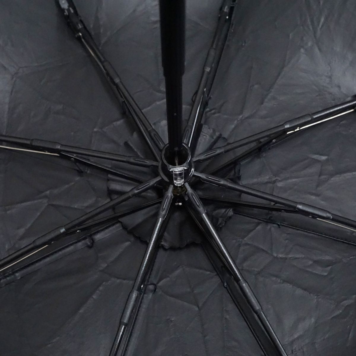 折日傘 芦屋ロサブラン 完全遮光 USED美品 3段 コンビ ネイビーX