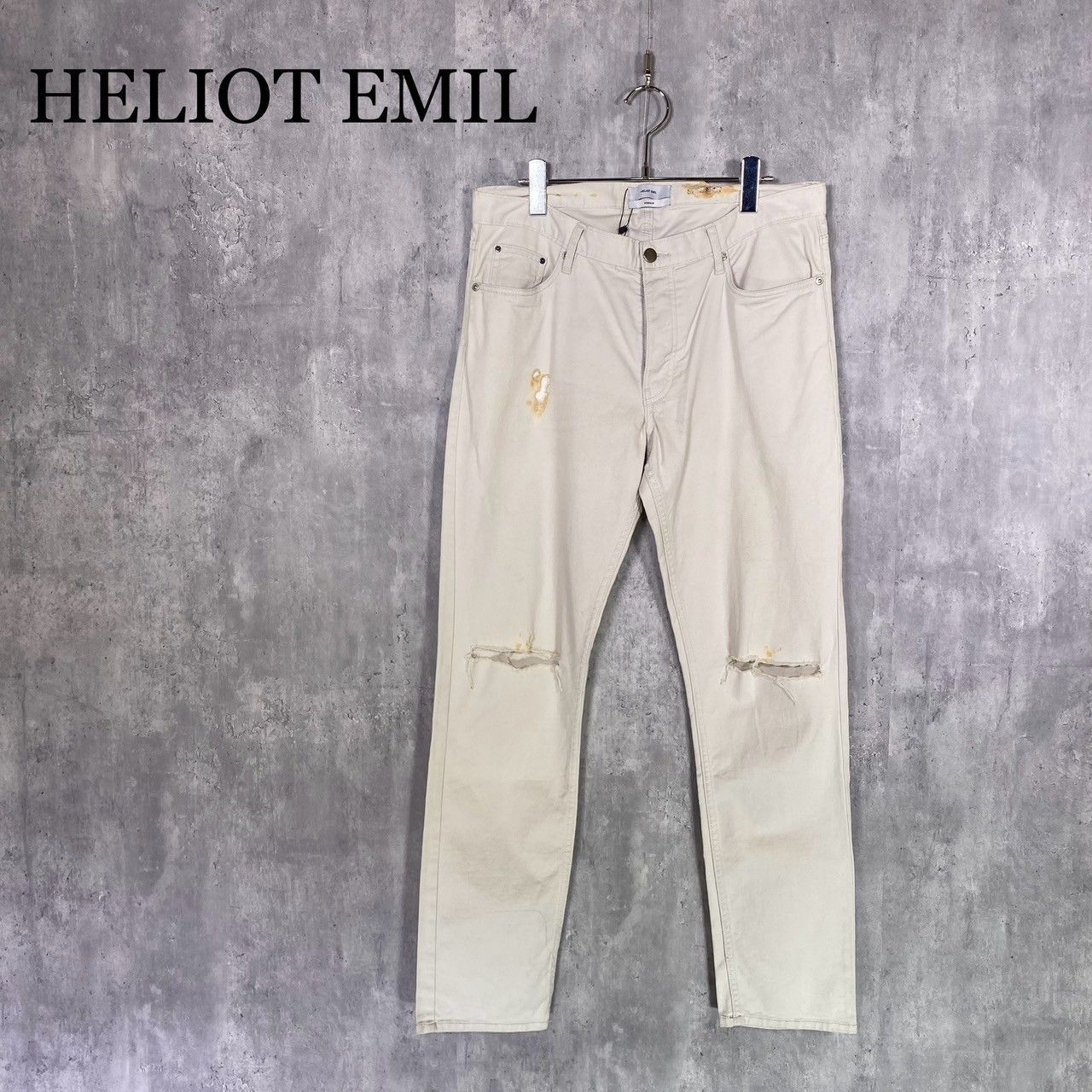 HELIOT EMIL』エリオットエミル (M) ダメージデニムパンツ - メルカリ