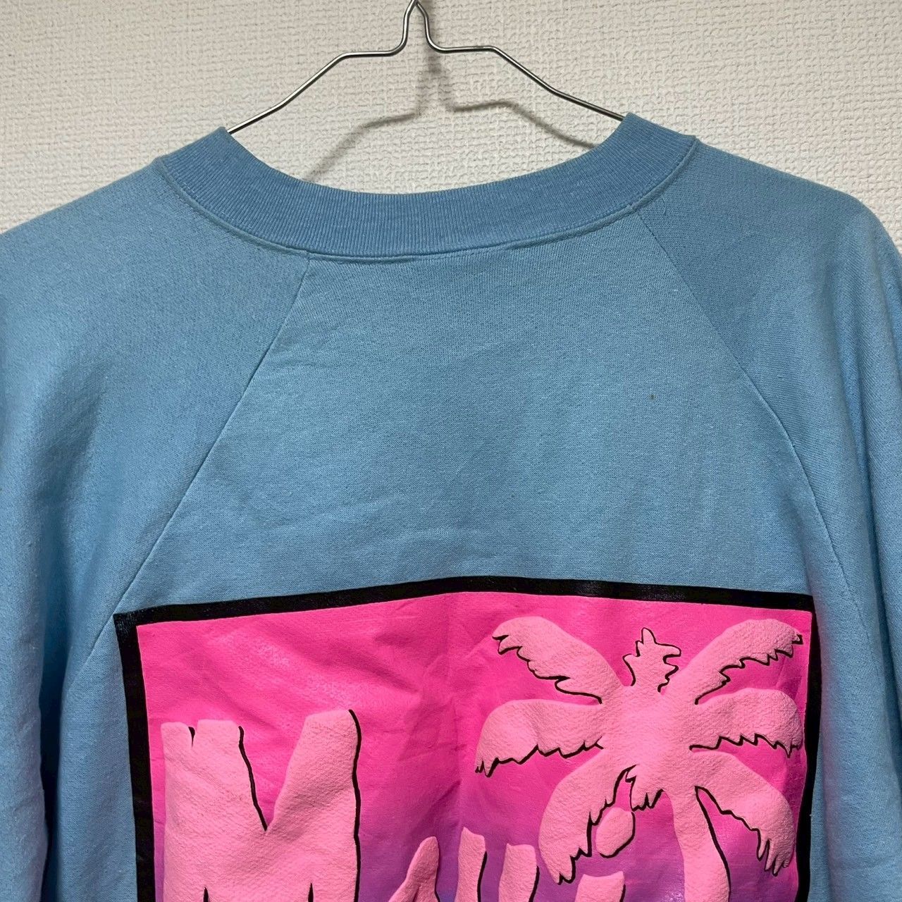 Tee jays USA製 トレーナー 長袖 MEDIUM ライトブルー スウェット ワン 
