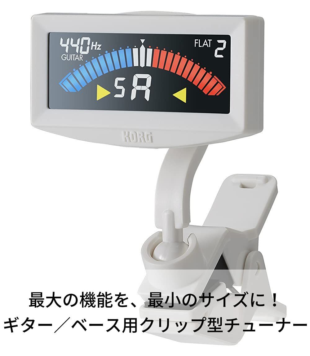 初売り KORG CLIP-ON TUNER PC-0 WHITE クリップチューナー abamedyc.com