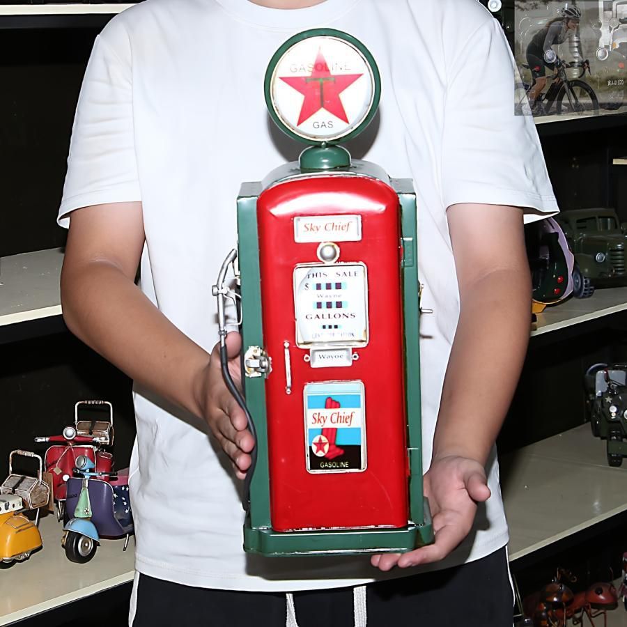 オブジェ アメリカンレトロ ヴィンテージ調 給油機 収納 付き おしゃれ