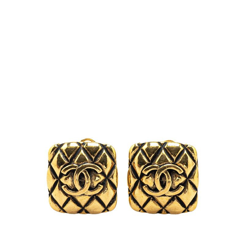 シャネル ヴィンテージ ココマーク マトラッセ ゴールド メッキ レディース CHANEL 1-0207792
