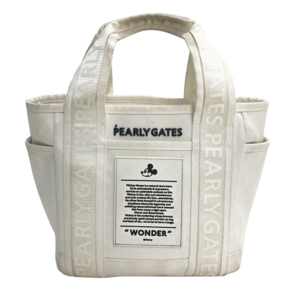 PEARLY GATES ミッキーマウス カートバッグ　パーリーゲイツ PEARLY GATES パーリーゲイツ×Disney カートバッグ 白×黒