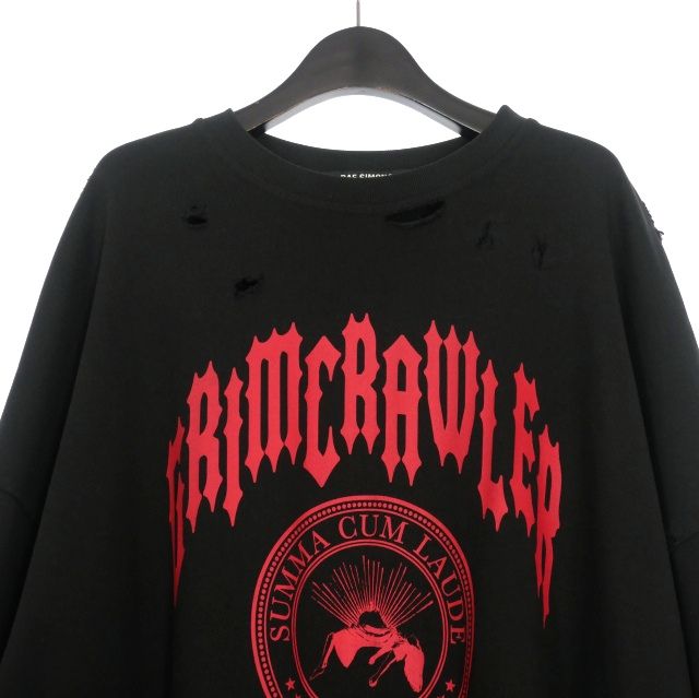 Raf Simons】Destroyed Crewneck スウェット 1 1】Raf Simons