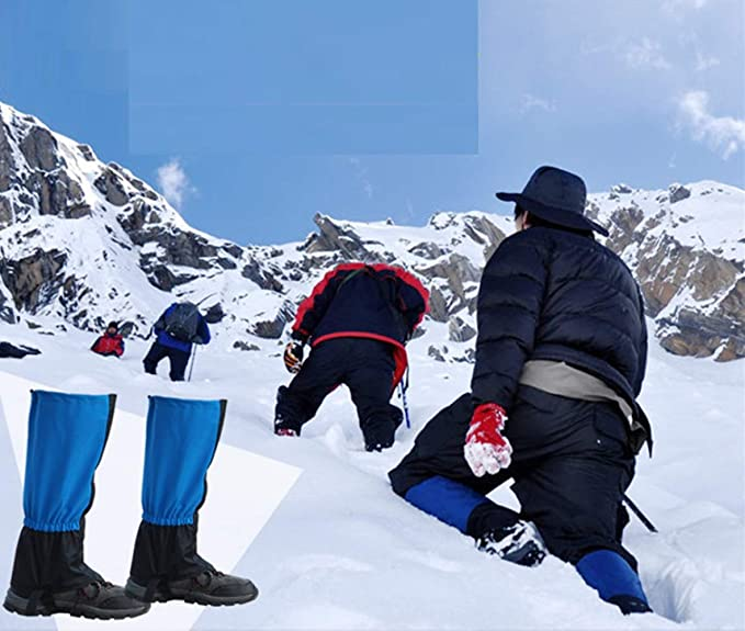 Alomejor ゲイター 登山・スキー用 ロングスパッツ 着脱簡単 調節可能 防水 通気性 レッグカバー 悪天候 雨雪対策 アウトドア