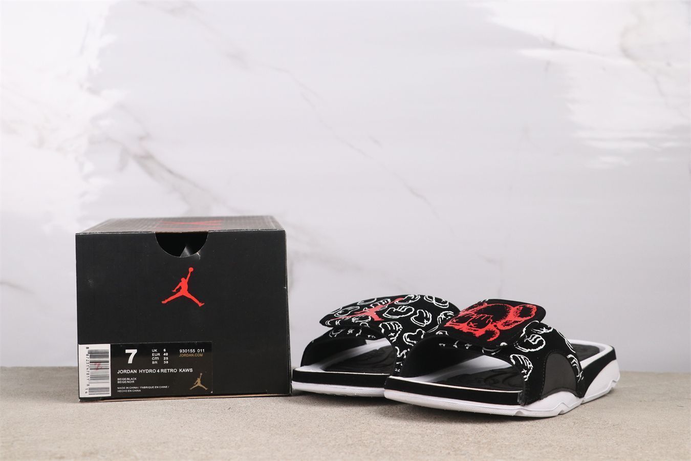  今日 Air Jordan 930155-011 エアジョーダン ブラック スリッパ スニーカー キッズシューズ
