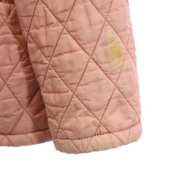 55cm袖丈バブアー キルティングジャケット USA12 ピンク系 Barbour レディース   【221120】