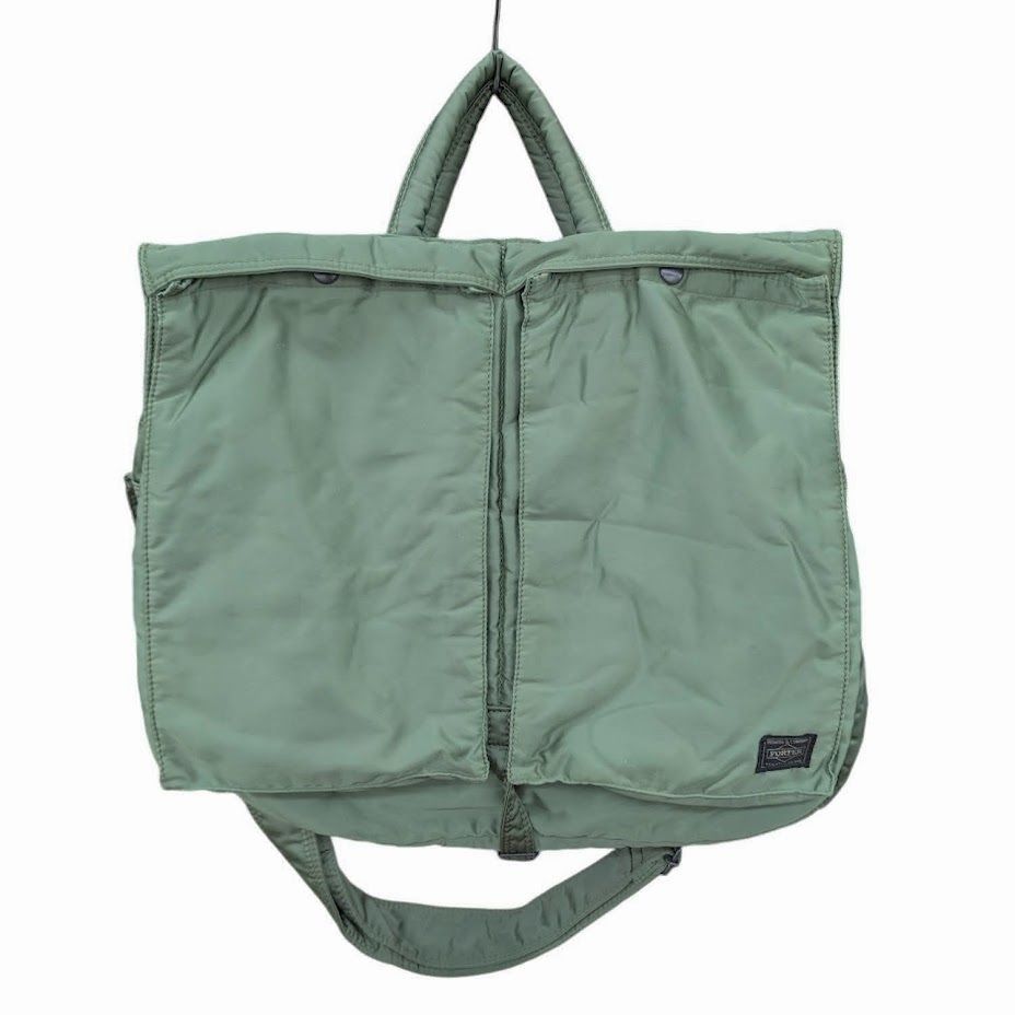 0370 PORTER TANKER ヘルメットバッグ グリーン TANKER(タンカー) 2WAY HELMETBAG | 吉田カバンホームページ