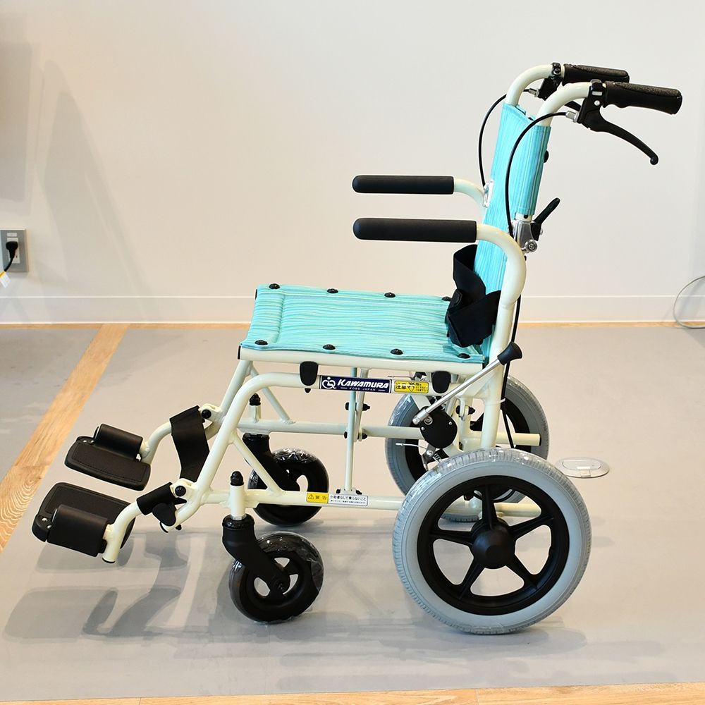 簡易 車椅子 旅ぐるま KA6 グリーンストライプ 車いす 介助 介護用品
