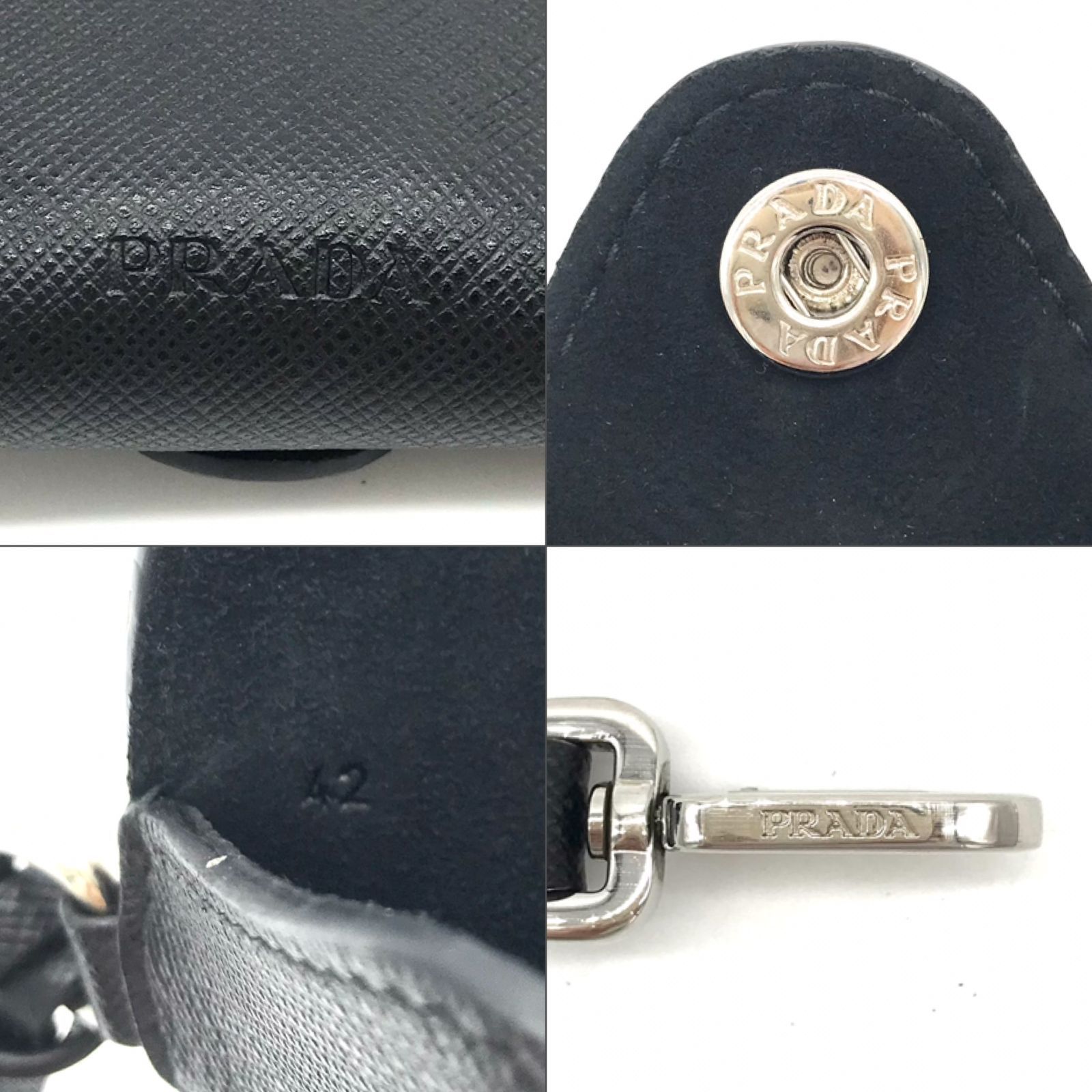 ▽PRADA/プラダ サフィアーノ レザー アイウェアケース メガネケース 