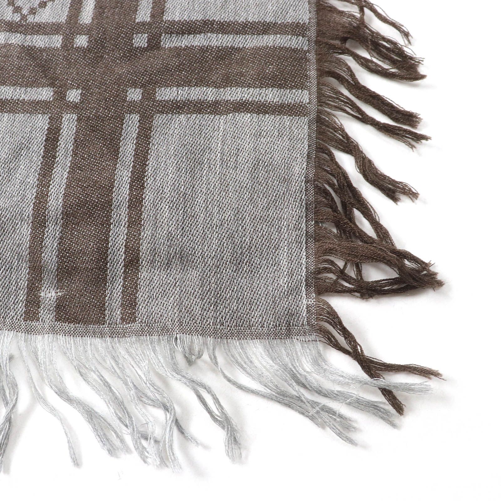 美品△GUCCI グッチ 254017 ウール シルク フォックスファー GG柄  