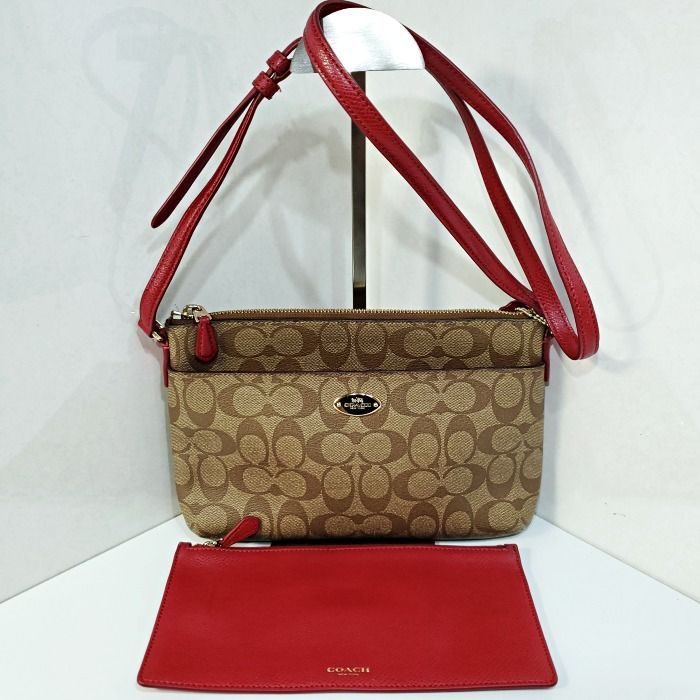 美品】 コーチ COACH シグネチャー ポーチ付き ショルダーバッグ 