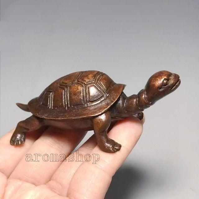 銅細工 長寿亀 装飾品 工芸品 美術品 置物 工芸品