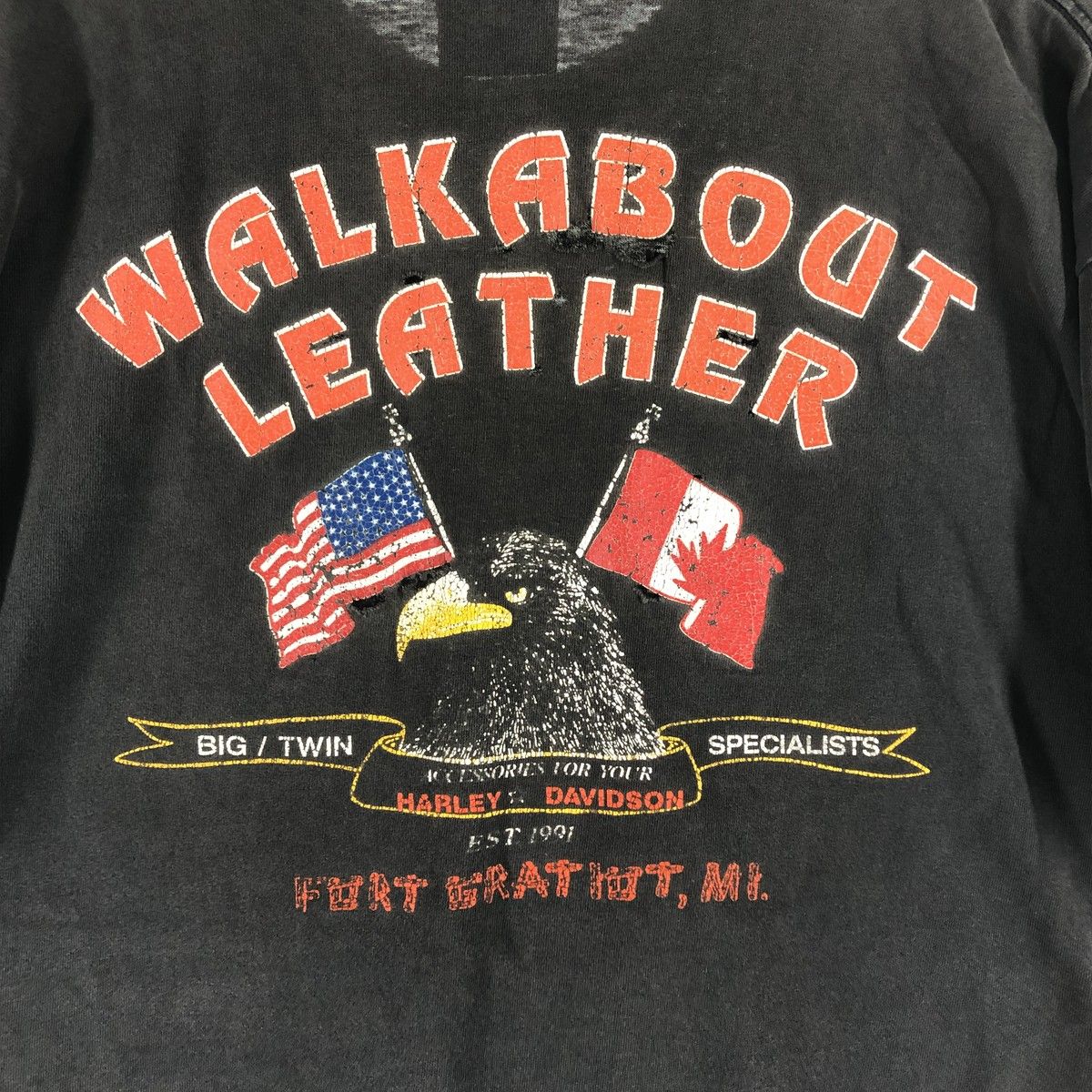 古着 90年代 ハーレーダビッドソン Harley-Davidson 鷲柄 イーグル柄  
