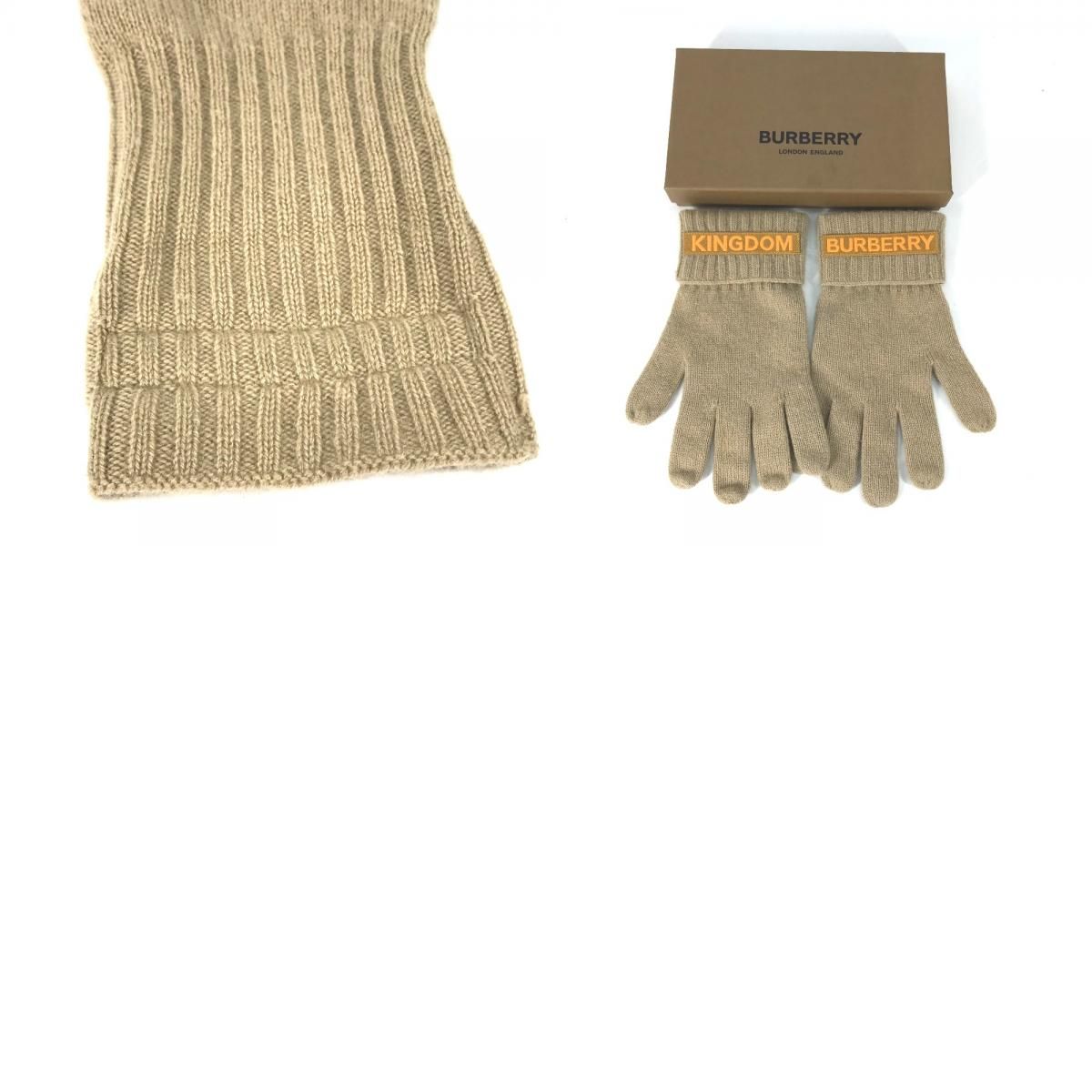 BURBERRY バーバリー グローブ KINGDOM ロゴ 8025725 カシミヤ - メルカリ
