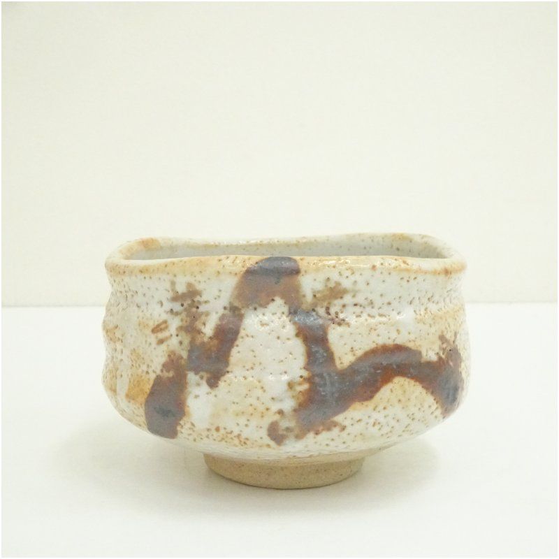 瑞光窯 佐々木二郎造 絵志野茶碗（共箱） 茶道 抹茶 おしゃれ