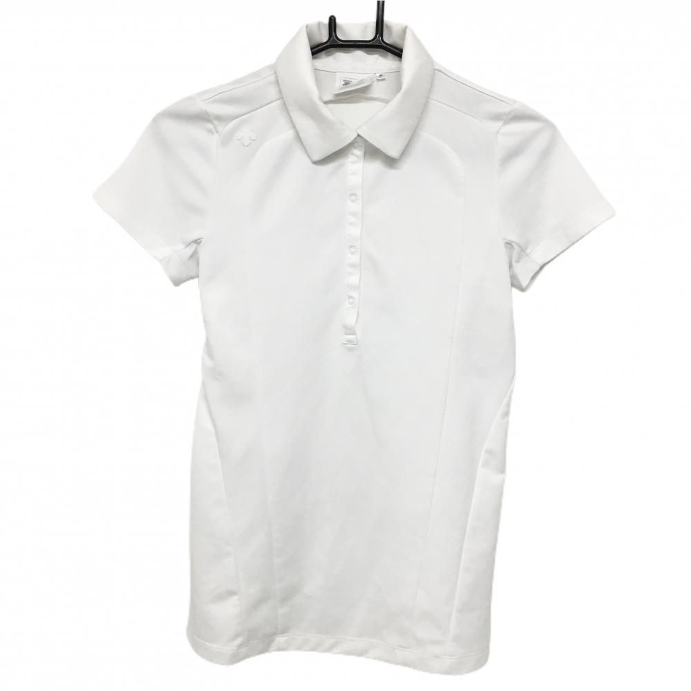 ★美品★中田英寿モデル★デサントゴルフ正規品★ポロシャツ★サイズO★DESCENTE★おしゃれ★さわやか★ブルー×ホワイト×ブラック★半袖  超美品デサントゴルフ 半袖ポロシャツ 白×レッド 肩ロゴ 中田英寿