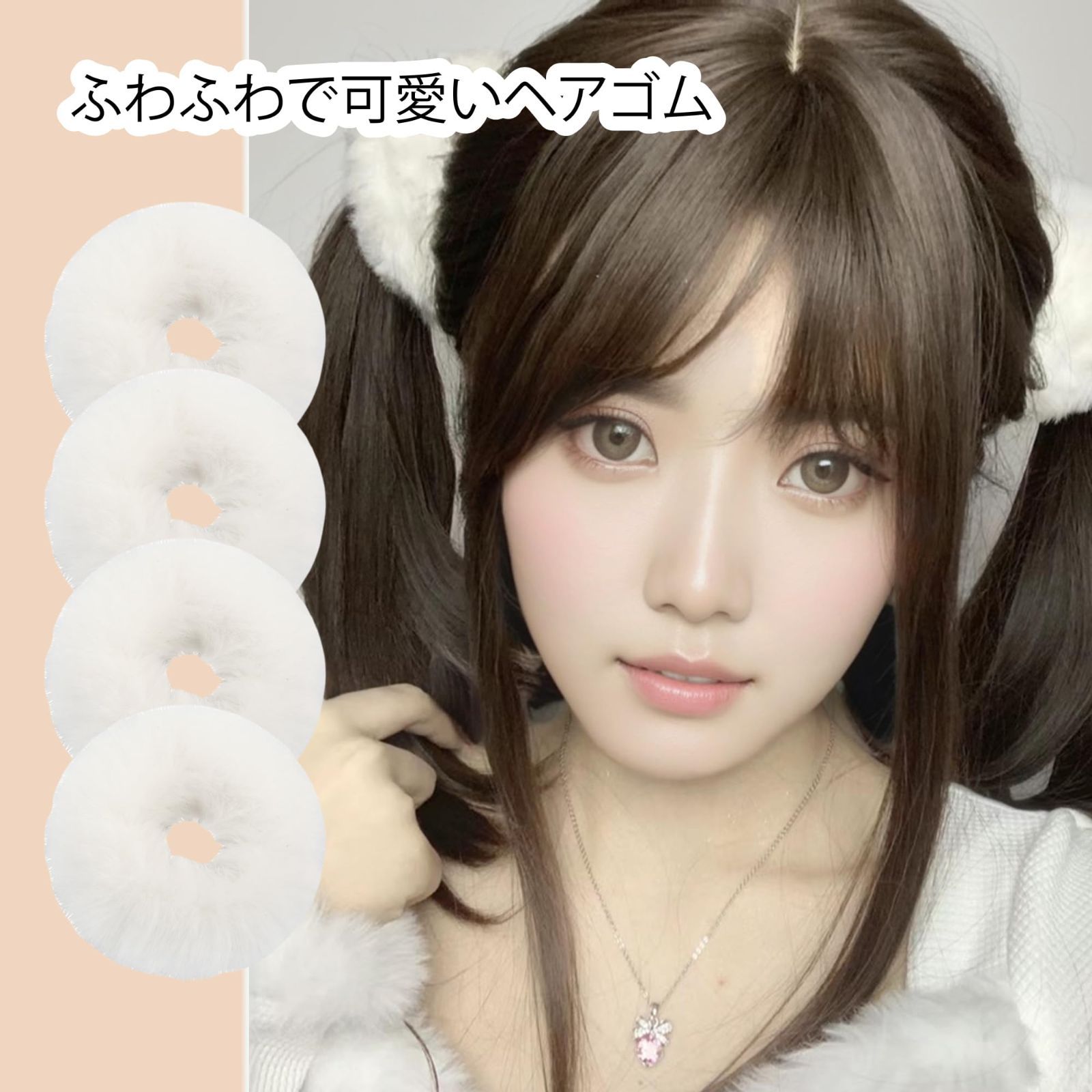 ふわふわ♡ヘアゴム⭐️⭐️ハンドメイド blaze-japan_22f-dpy-005