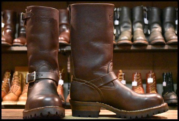 7.5 E 13年 WESCO ウエスコ カスタムボス ブラウン 茶 11インチハイト ビブラム100シングル ブーツ BOSS FI 368