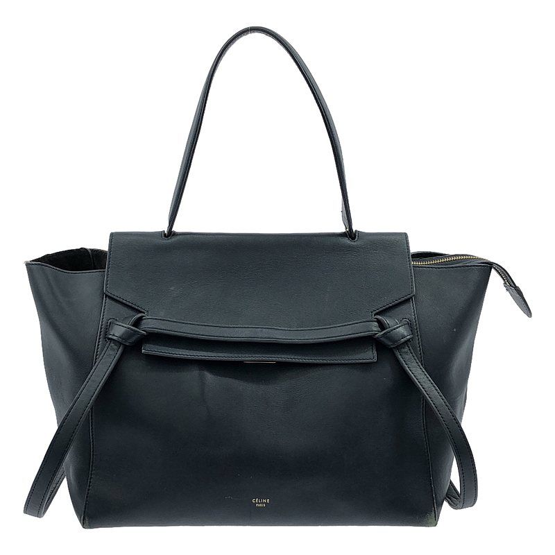 CELINE | セリーヌ | 2Way レザー スモール ベルト トート ショルダーバッグ | ネイビー | ネイビー | レディース